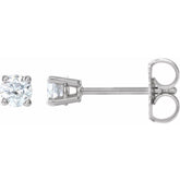 Platinum 3/8 CTW Natural Diamond Stud Earrings